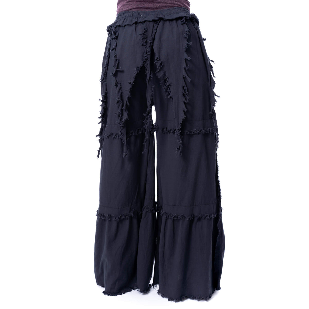 Innocent Lifestyle Rainwoven Pants Black Wide Leg Alternative Trousers - Rockinredfox