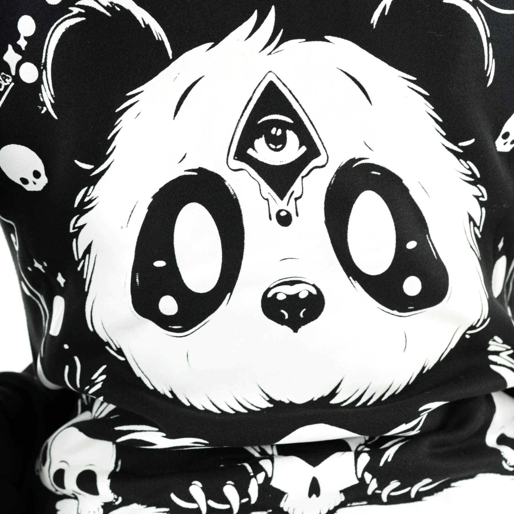 Killer Panda KP Séance Panda Varsity Black Jacket - Rockinredfox