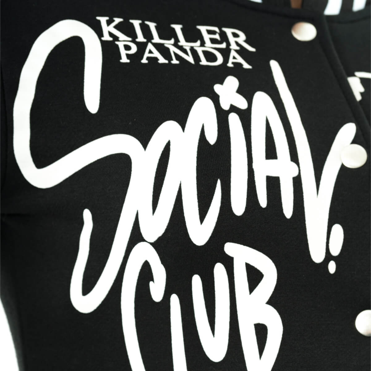 Killer Panda KP Social Club Varsity Black Jacket - Rockinredfox