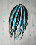 Midnight Cancer Wavy Dread Bobble 24 Inch Synthetic Hair Tie - Rockinredfox