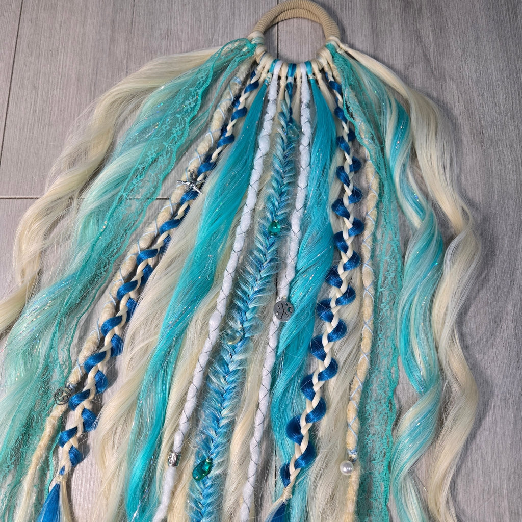 Moonlit Cancer Wavy Dread Bobble 24 Inch Synthetic Hair Tie - Rockinredfox