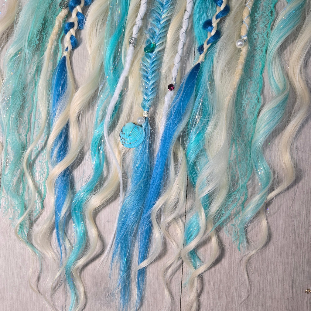 Moonlit Cancer Wavy Dread Bobble 24 Inch Synthetic Hair Tie - Rockinredfox