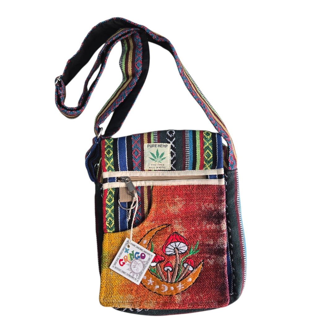 Mushroom Embroidered Shoulder Bag - Rockinredfox