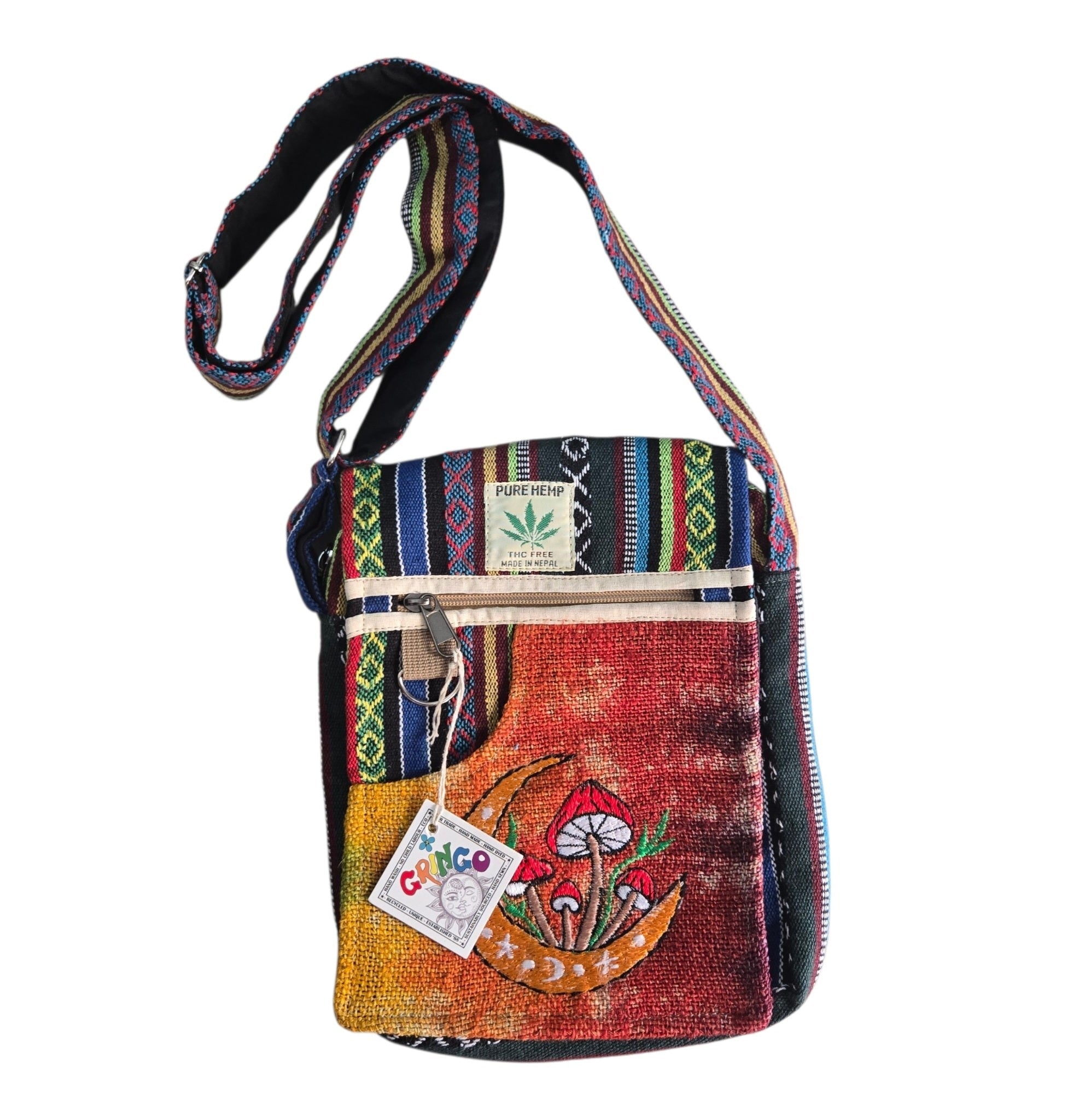 Mushroom Embroidered Shoulder Bag - Rockinredfox