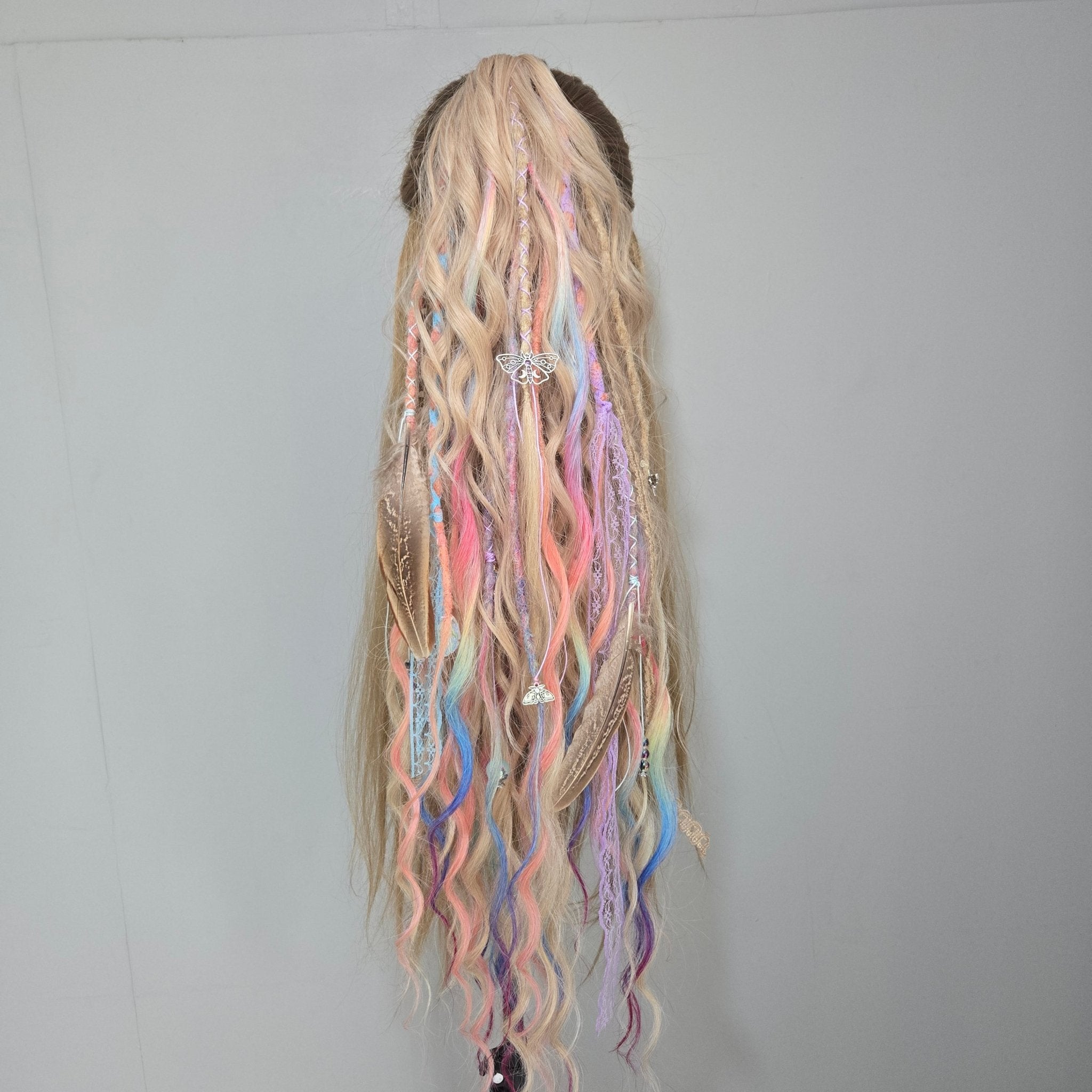 Pastel Fae Claw Clip Hair Set 26 Inch Synthetic Hair Piece - Rockinredfox