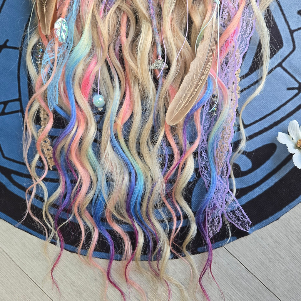 Pastel Fae Claw Clip Hair Set 26 Inch Synthetic Hair Piece - Rockinredfox