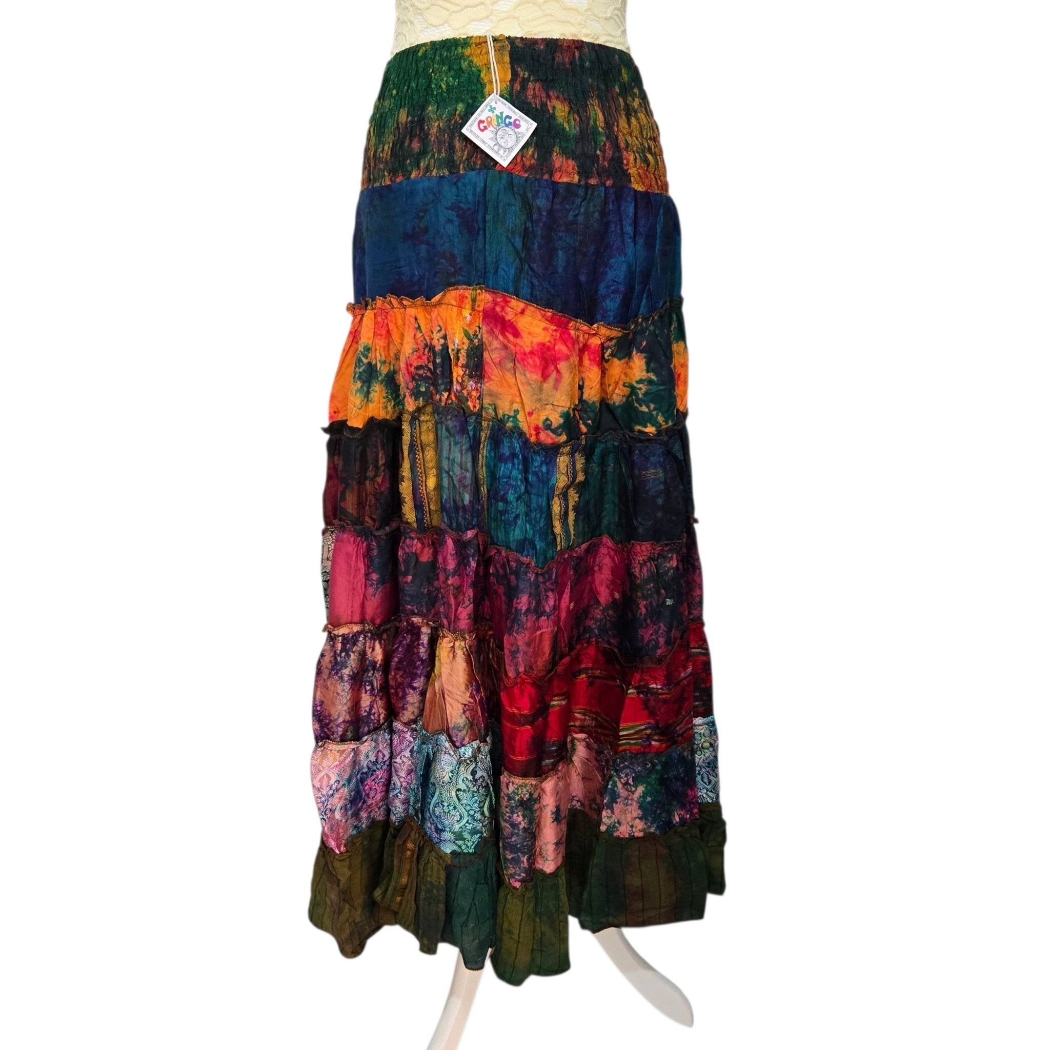 Patchwork Handmade Maxi Skirt - Rockinredfox