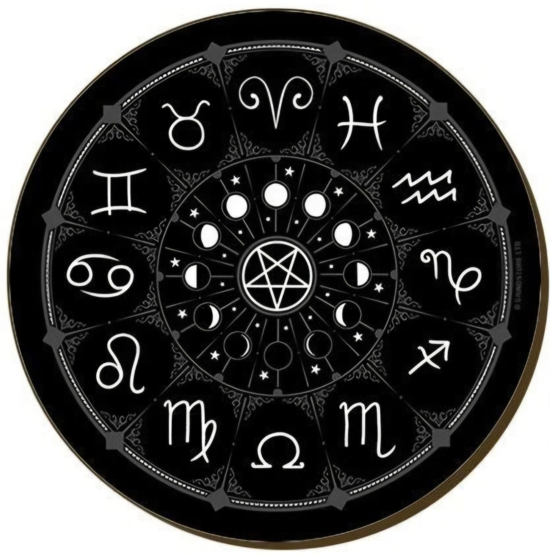 Pentagram 4 Piece Gothic Cork Backed Coaster Set - Rockinredfox