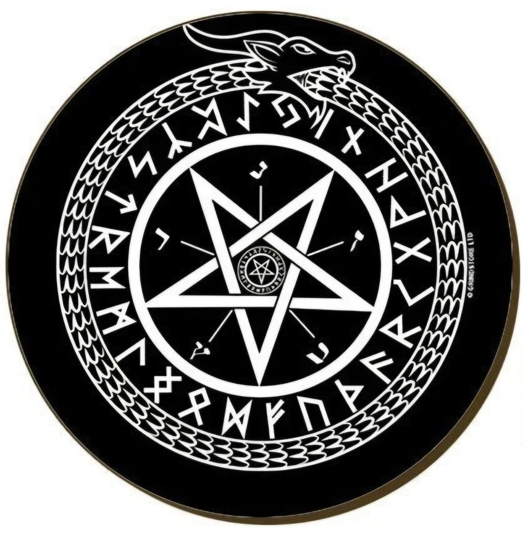 Pentagram 4 Piece Gothic Cork Backed Coaster Set - Rockinredfox