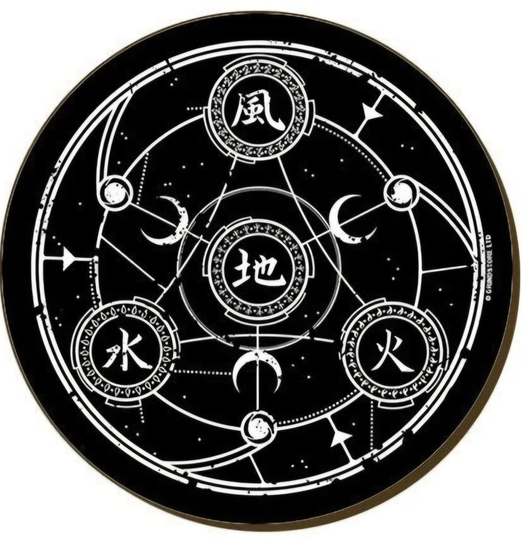 Pentagram 4 Piece Gothic Cork Backed Coaster Set - Rockinredfox