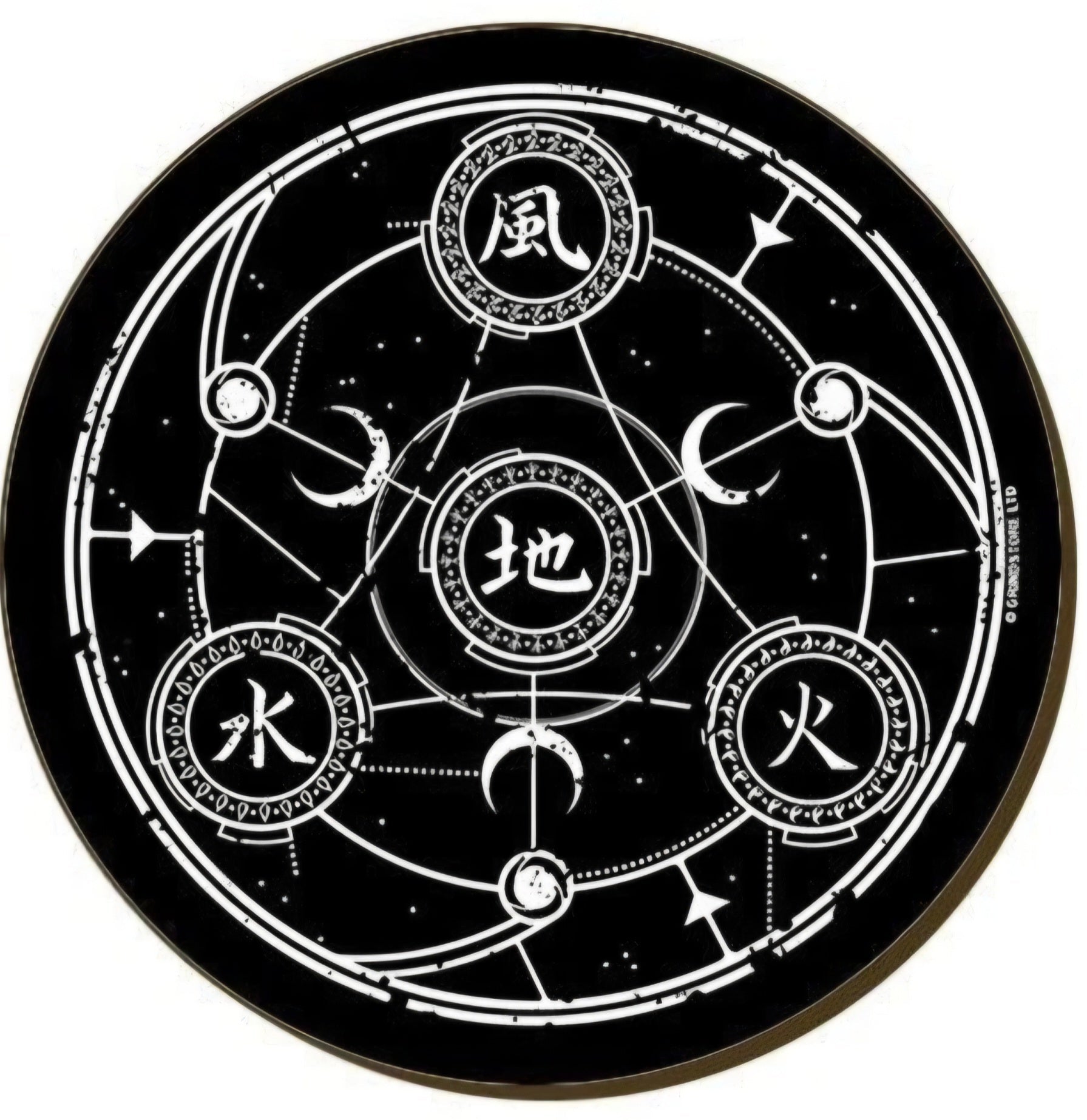 Pentagram 4 Piece Gothic Cork Backed Coaster Set - Rockinredfox