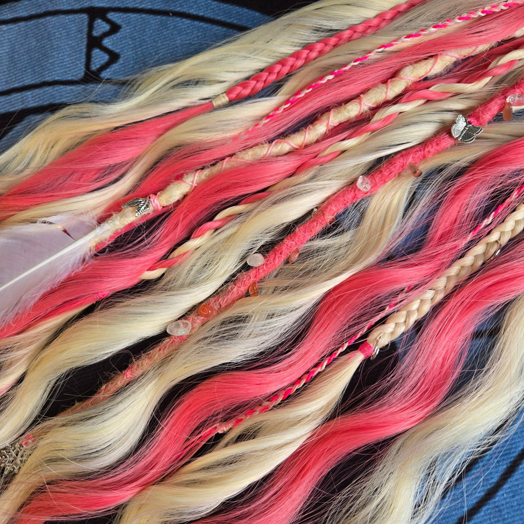 Pixie Bloom Wavy Dread Bobble 24 Inch Synthetic Hair Tie - Rockinredfox