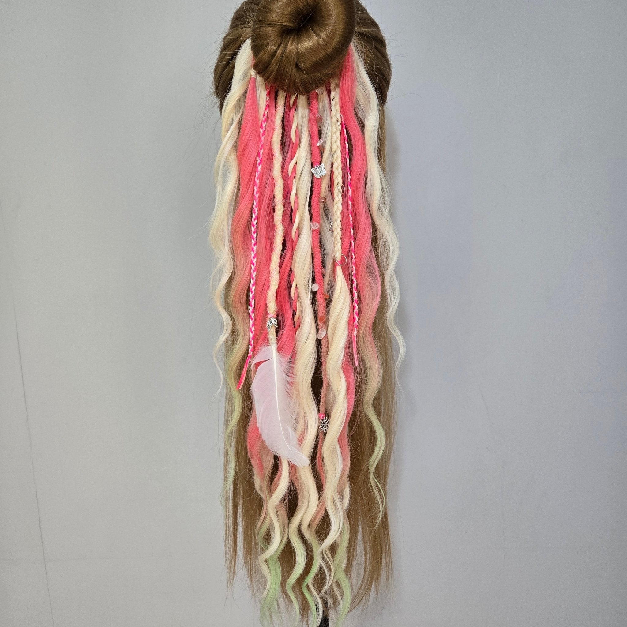 Pixie Bloom Wavy Dread Bobble 24 Inch Synthetic Hair Tie - Rockinredfox