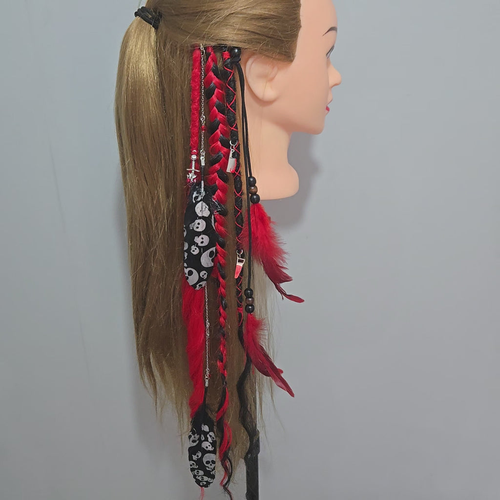 RavenDreadz 24 Inch Halloween Clip In Dreads & Synthetic Hair Extension