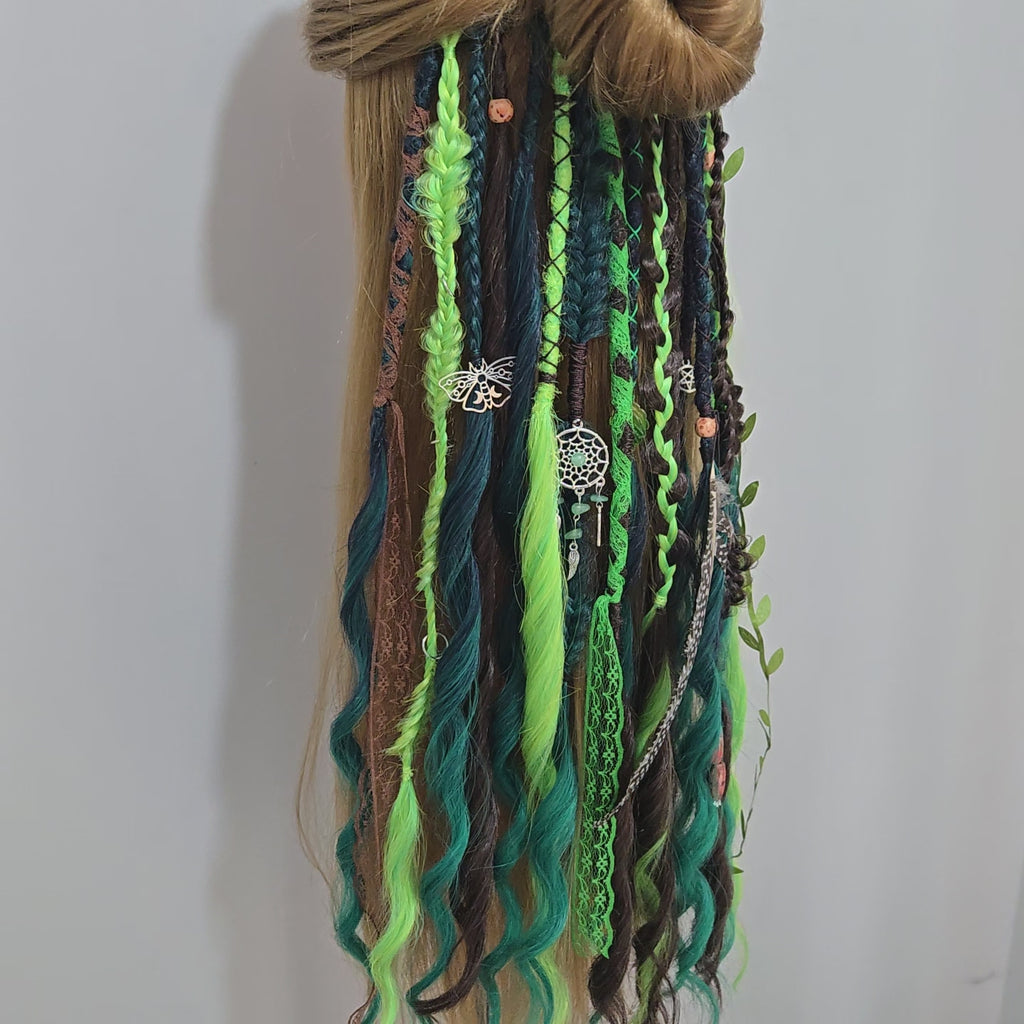 Forest Witch Clip In Dread Set 24 Inch Synthetic Hair Extensions