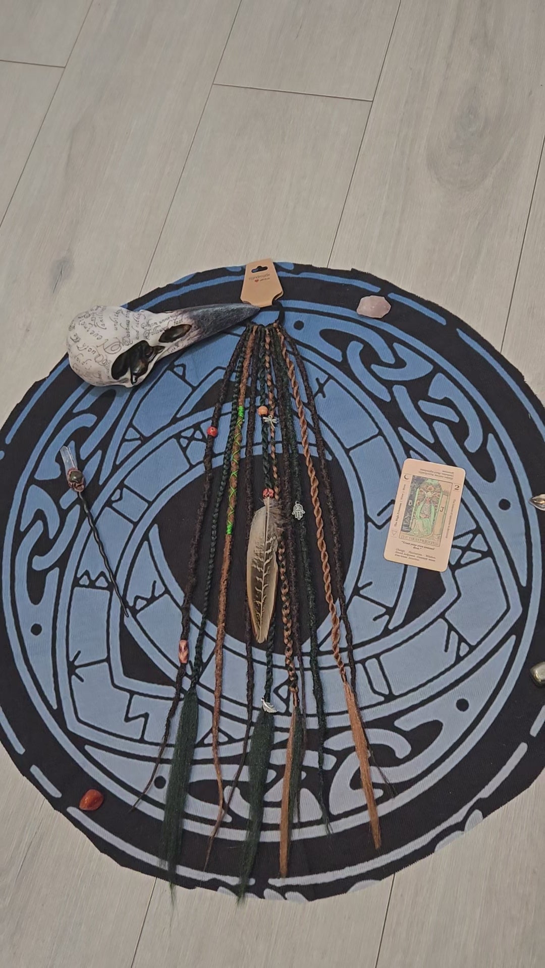 Forest Witch Dread Bobble – Handmade Synthetic Dread Hair Wrap | 10 Dreads & Braids | 24" Alternative Hair Accessory | RavenDreadz