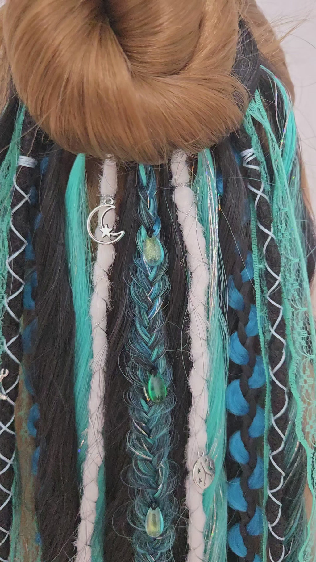 Midnight Cancer Wavy Dread Bobble 24 Inch Synthetic Hair Tie
