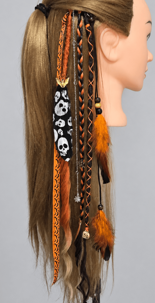 RavenDreadz 24 Inch Halloween Clip In Dreads & Synthetic Hair Extension - Rockinredfox