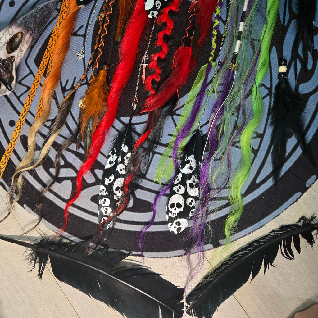 RavenDreadz 24 Inch Halloween Clip In Dreads & Synthetic Hair Extension - Rockinredfox