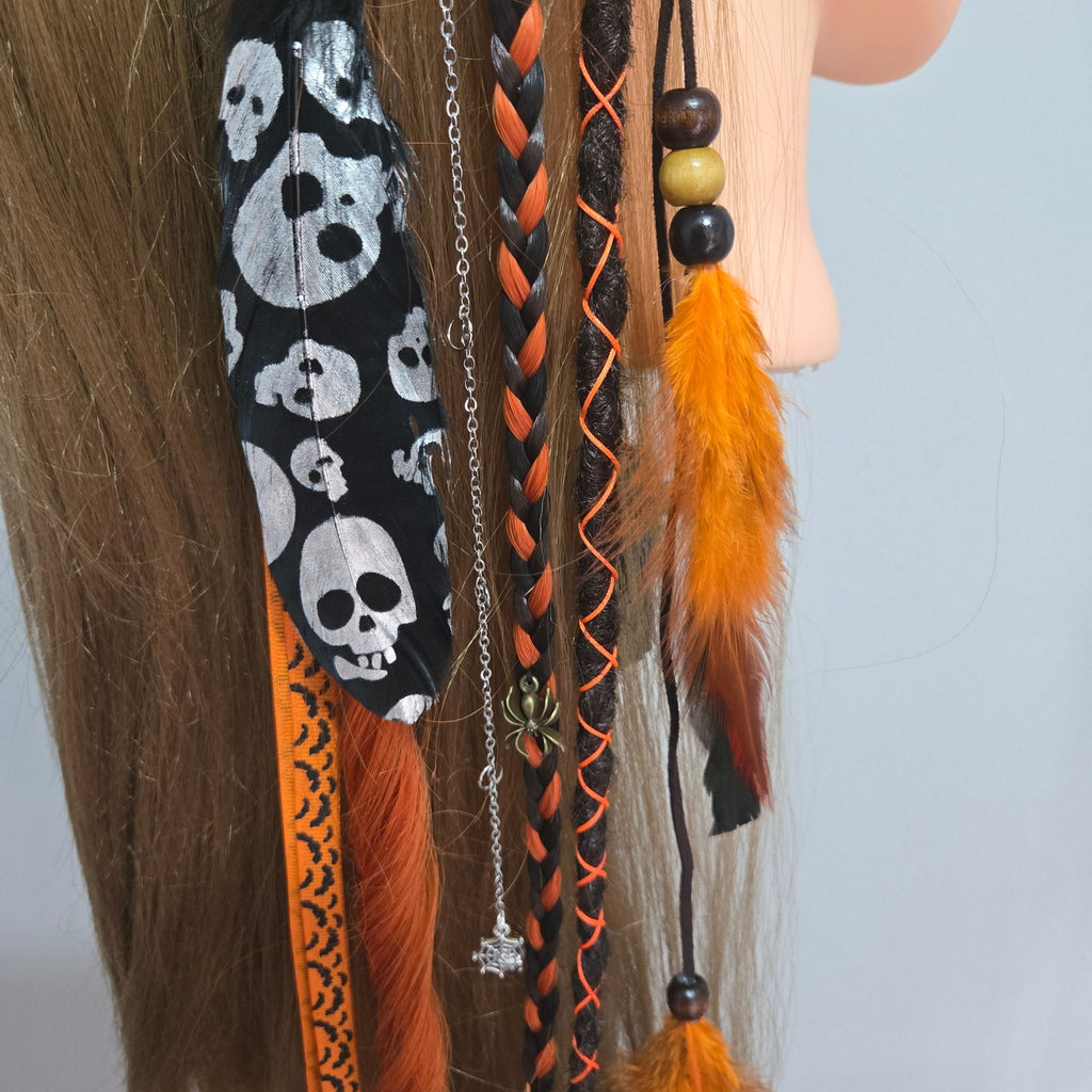 RavenDreadz 24 Inch Halloween Clip In Dreads & Synthetic Hair Extension - Rockinredfox