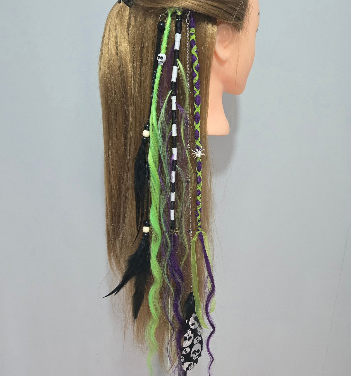 RavenDreadz 24 Inch Halloween Clip In Dreads & Synthetic Hair Extension - Rockinredfox