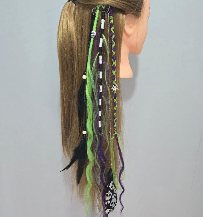 RavenDreadz 24 Inch Halloween Clip In Dreads & Synthetic Hair Extension - Rockinredfox