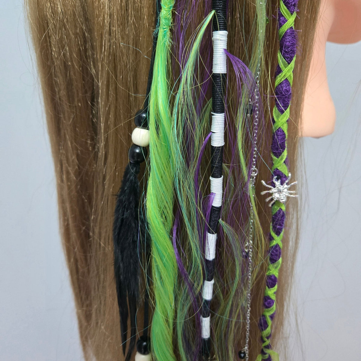 RavenDreadz 24 Inch Halloween Clip In Dreads & Synthetic Hair Extension - Rockinredfox
