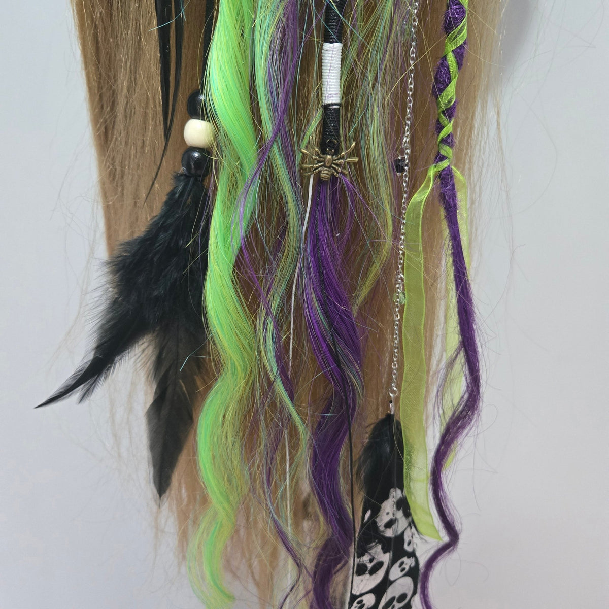 RavenDreadz 24 Inch Halloween Clip In Dreads & Synthetic Hair Extension - Rockinredfox