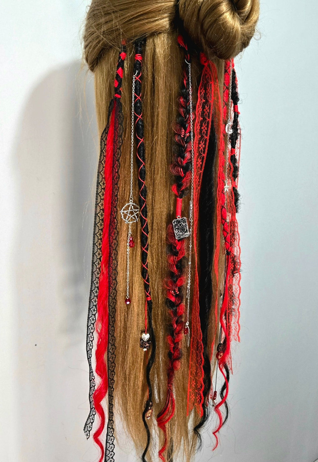 RavenDreadz 24 Inch Mini Clip In Dreads & Hair Extensions - Rockinredfox