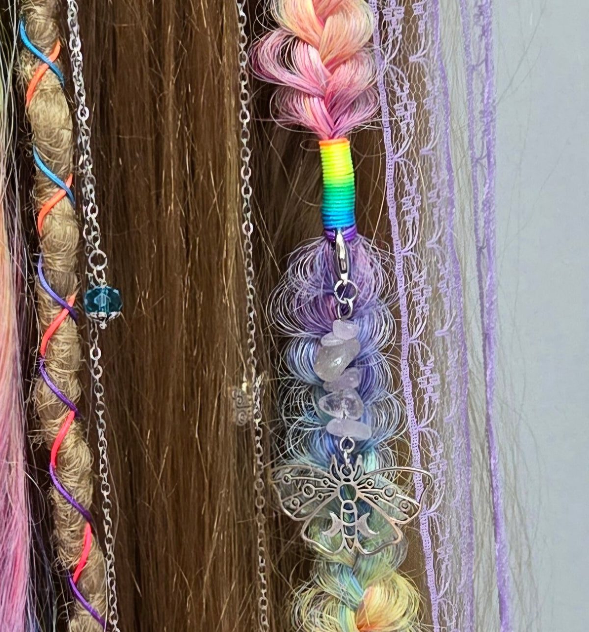 RavenDreadz 24 Inch Mini Clip In Dreads & Hair Extensions - Rockinredfox