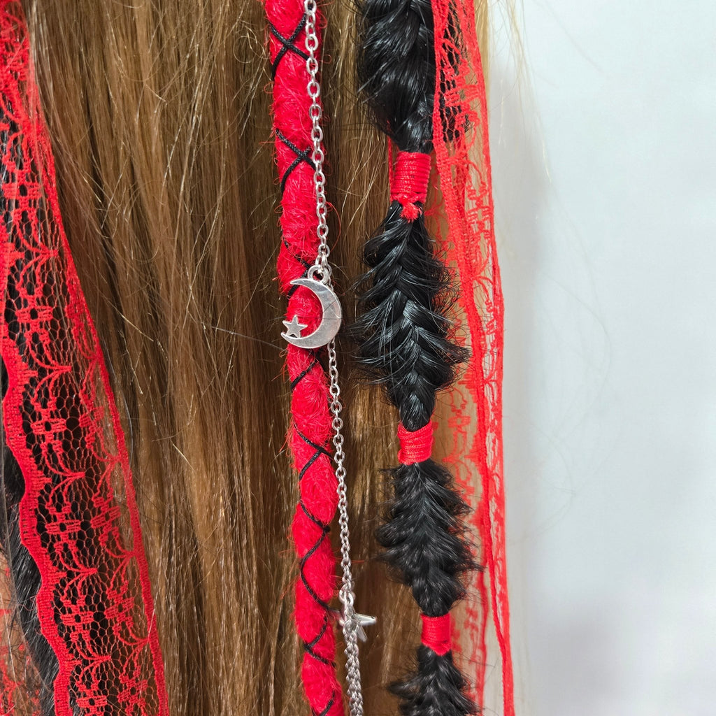 RavenDreadz 24 Inch Mini Clip In Dreads & Hair Extensions - Rockinredfox