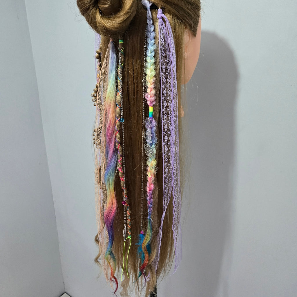 RavenDreadz 24 Inch Mini Clip In Dreads & Hair Extensions - Rockinredfox