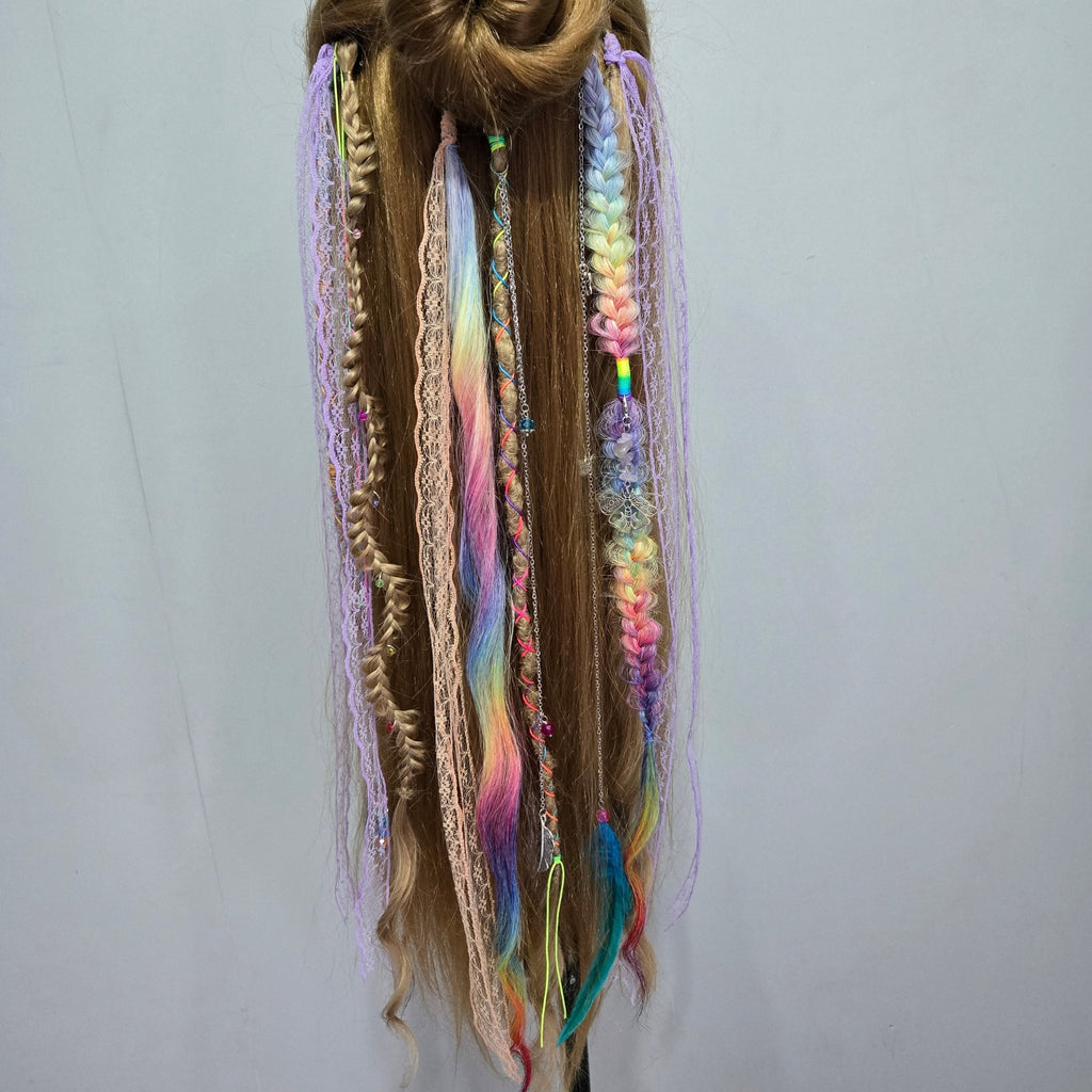 RavenDreadz 24 Inch Mini Clip In Dreads & Hair Extensions - Rockinredfox