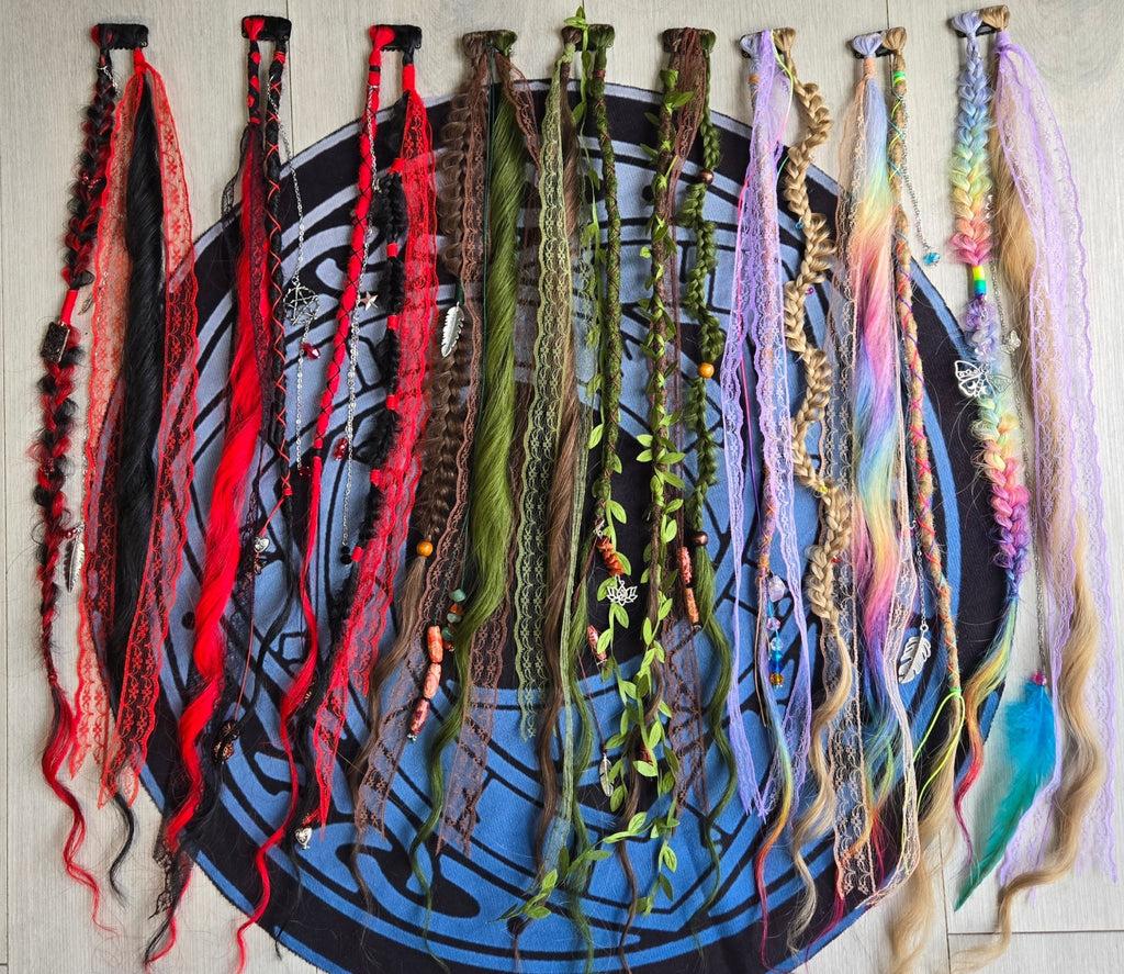 RavenDreadz 24 Inch Mini Clip In Dreads & Hair Extensions - Rockinredfox