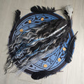 RavenDreadz Midnight Frost 26" Black Blue Fantasy Claw Clip Hair Piece - Rockinredfox