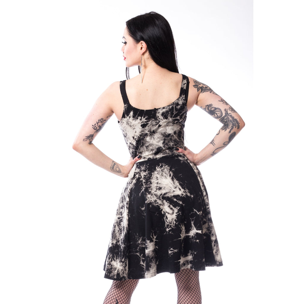 Chemical Black Malin Tie Dye Dress Black Alternative Midi Dress