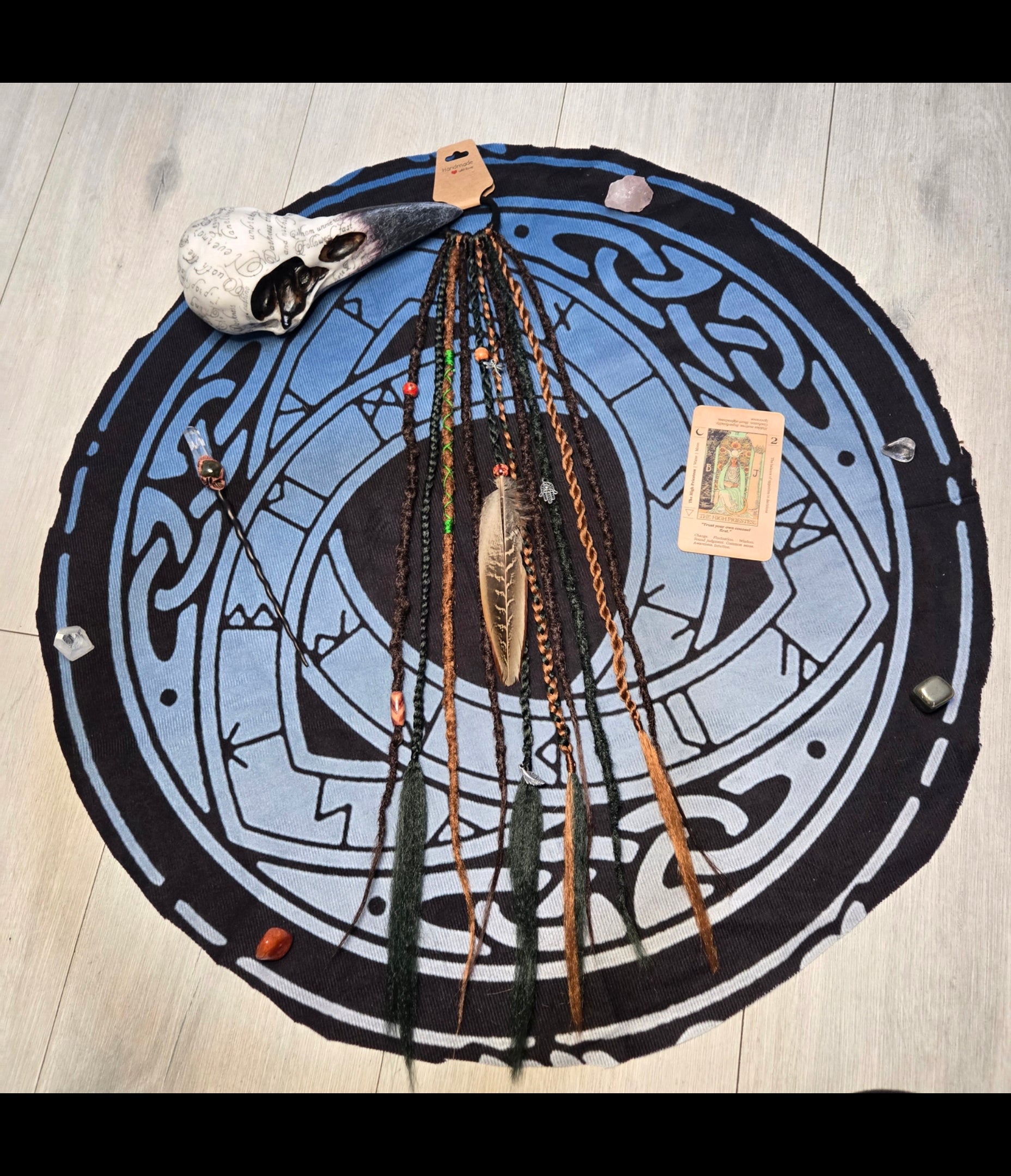 Forest Witch Dread Bobble – Handmade Synthetic Dread Hair Wrap | 10 Dreads & Braids | 24" Alternative Hair Accessory | RavenDreadz