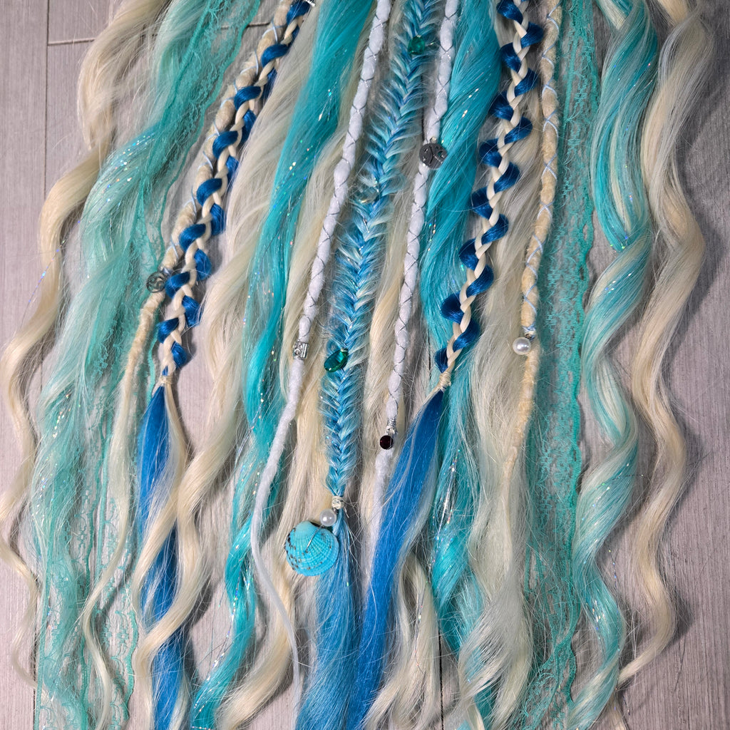 Moonlit Cancer Wavy Dread Bobble 24 Inch Synthetic Hair Tie