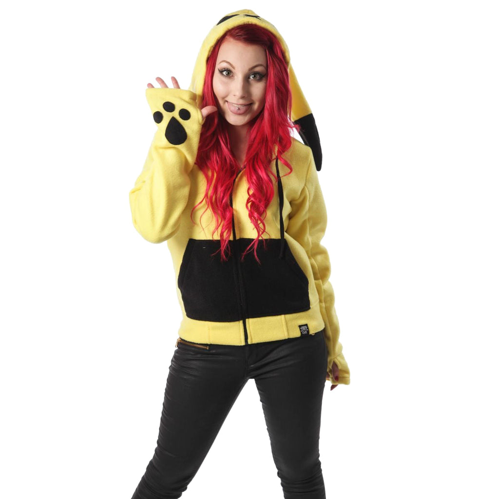 Cupcake Cult Striker Yellow Long Ear Zip Hoodie