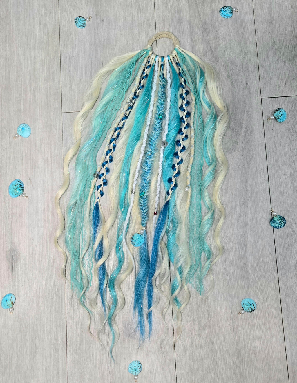 Moonlit Cancer Wavy Dread Bobble 24 Inch Synthetic Hair Tie