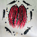 Crimson Shadow Twin Bobble Set 24 Inch Synthetic Hair Ties