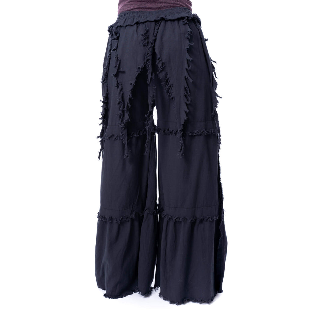 Innocent Lifestyle Rainwoven Pants Black Wide Leg Alternative Trousers