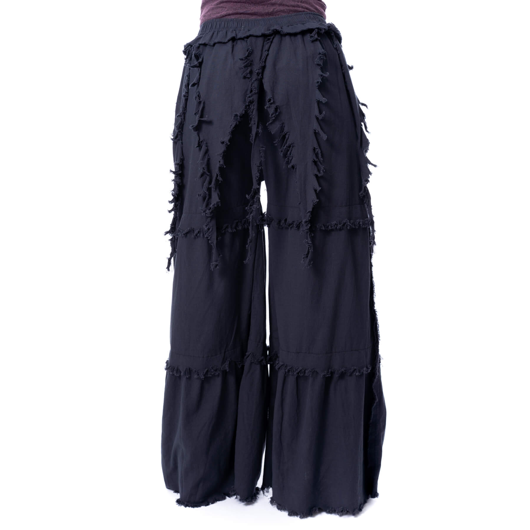 Innocent Lifestyle Rainwoven Pants Black Wide Leg Alternative Trousers