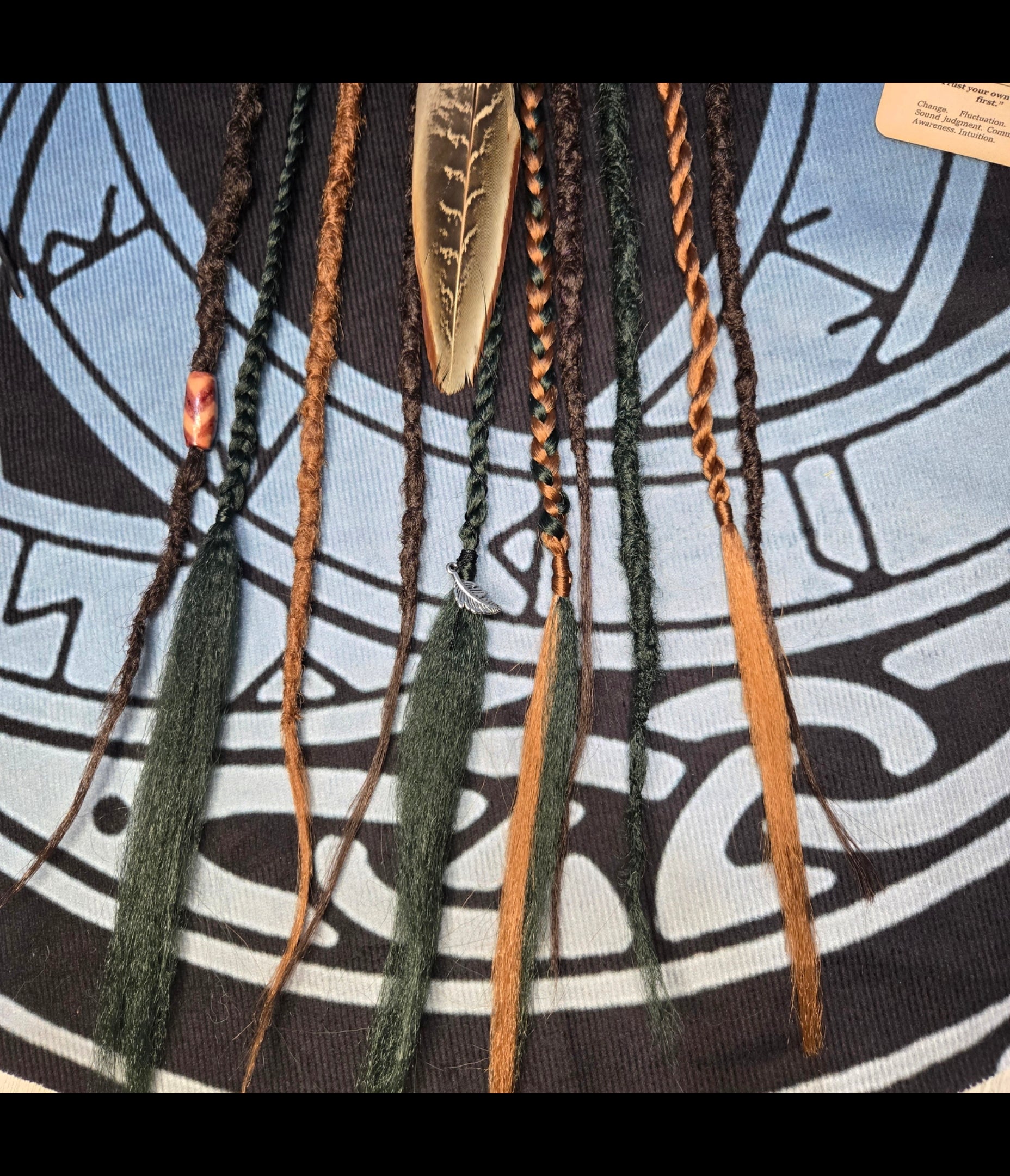 Forest Witch Dread Bobble – Handmade Synthetic Dread Hair Wrap | 10 Dreads & Braids | 24" Alternative Hair Accessory | RavenDreadz