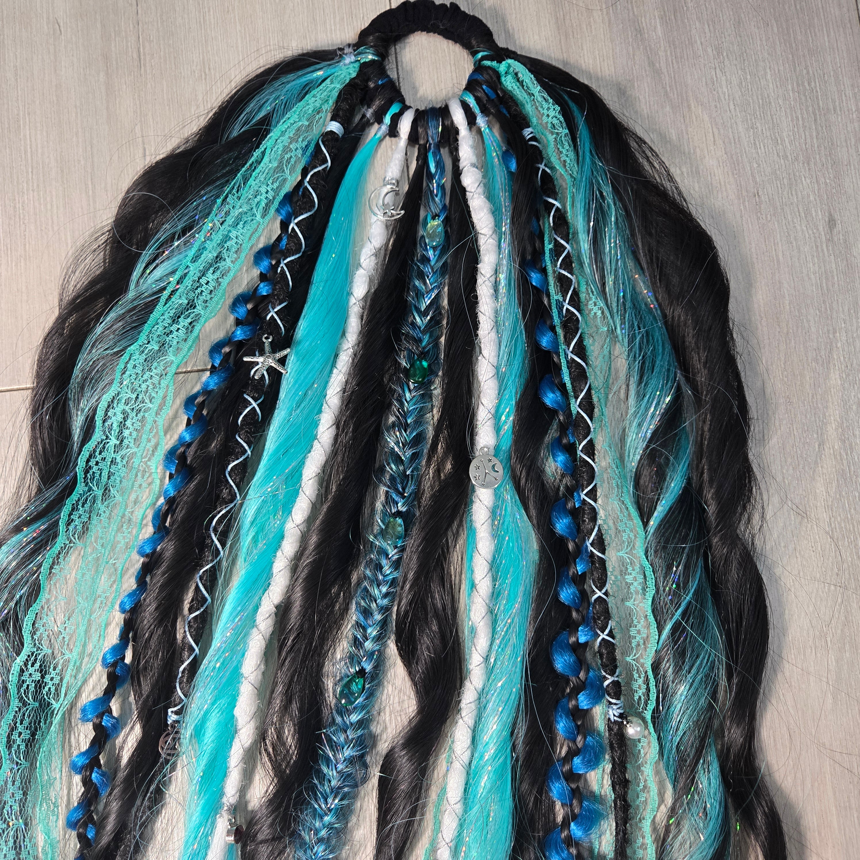 Midnight Cancer Wavy Dread Bobble 24 Inch Synthetic Hair Tie