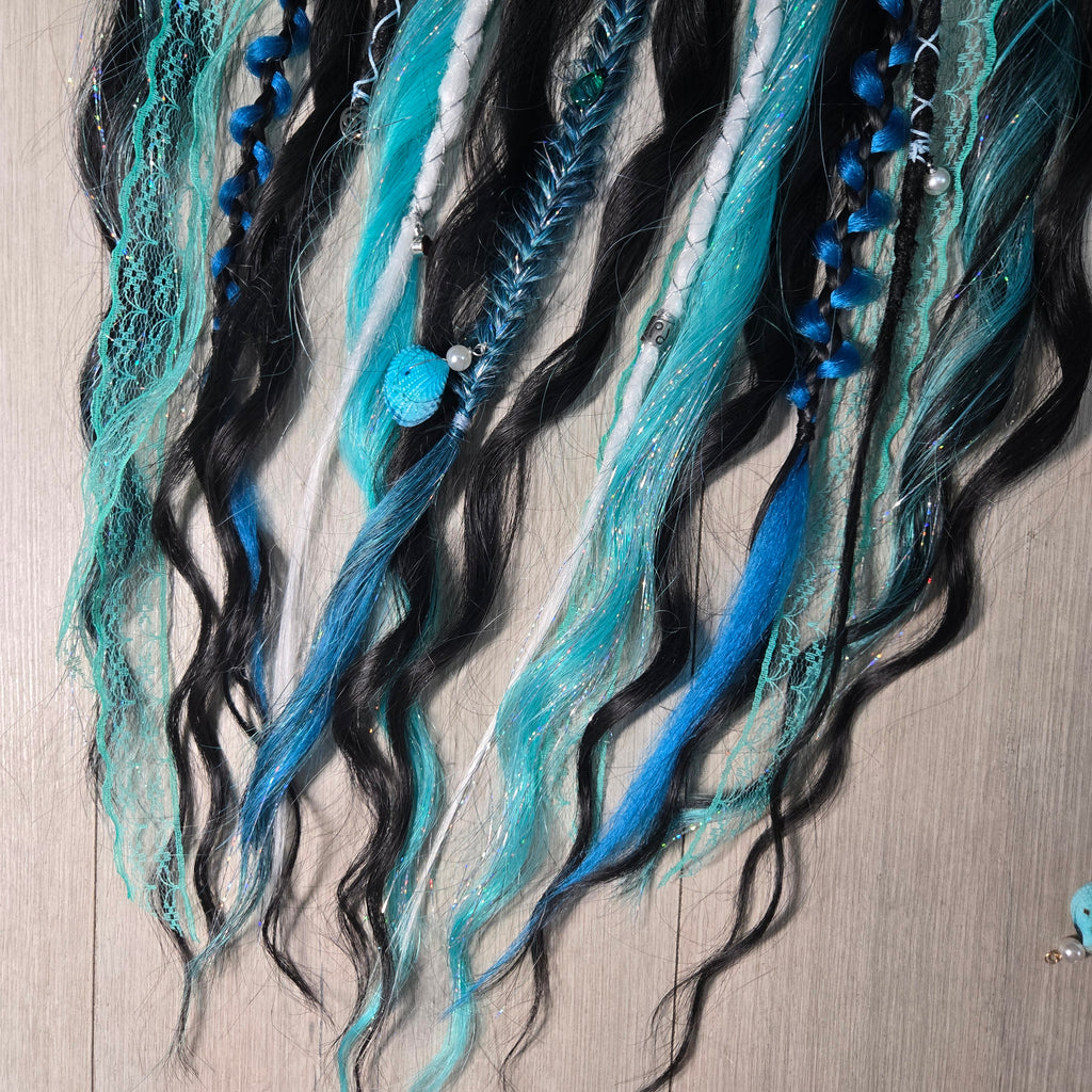 Midnight Cancer Wavy Dread Bobble 24 Inch Synthetic Hair Tie