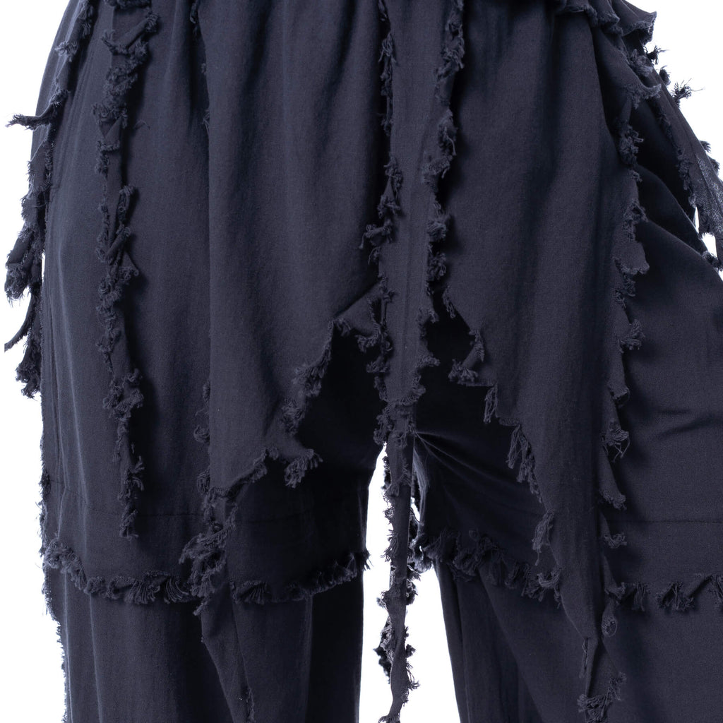 Innocent Lifestyle Rainwoven Pants Black Wide Leg Alternative Trousers