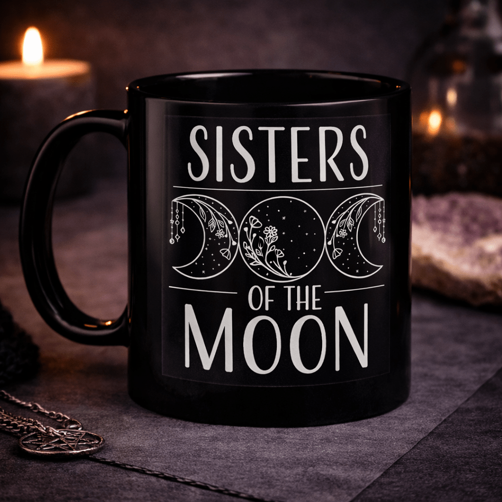 Sisters of the Moon Mug – Gothic Lunar Coffee Cup - Rockinredfox