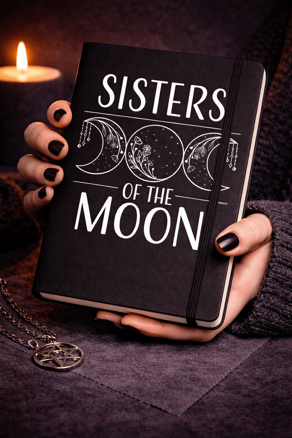 Sisters of the Moon Notebook – Gothic A5 Hard Cover Journal - Rockinredfox