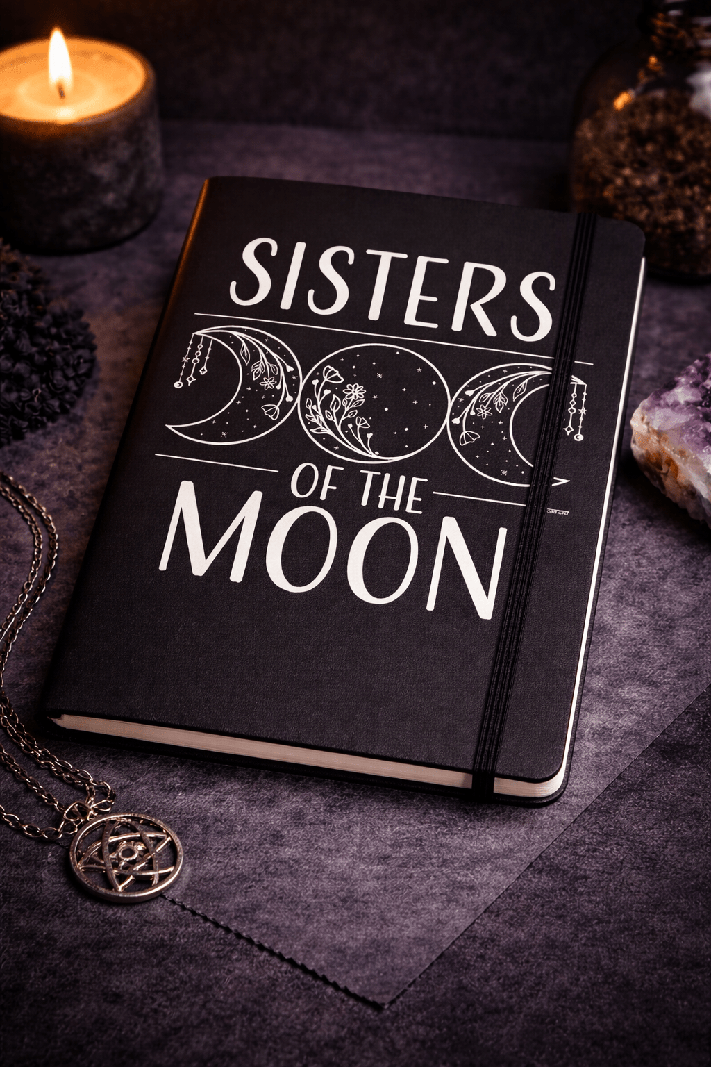 Sisters of the Moon Notebook – Gothic A5 Hard Cover Journal - Rockinredfox